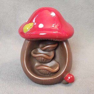 NIB Ceramic Mushroom Backflow Incense Cone Burner